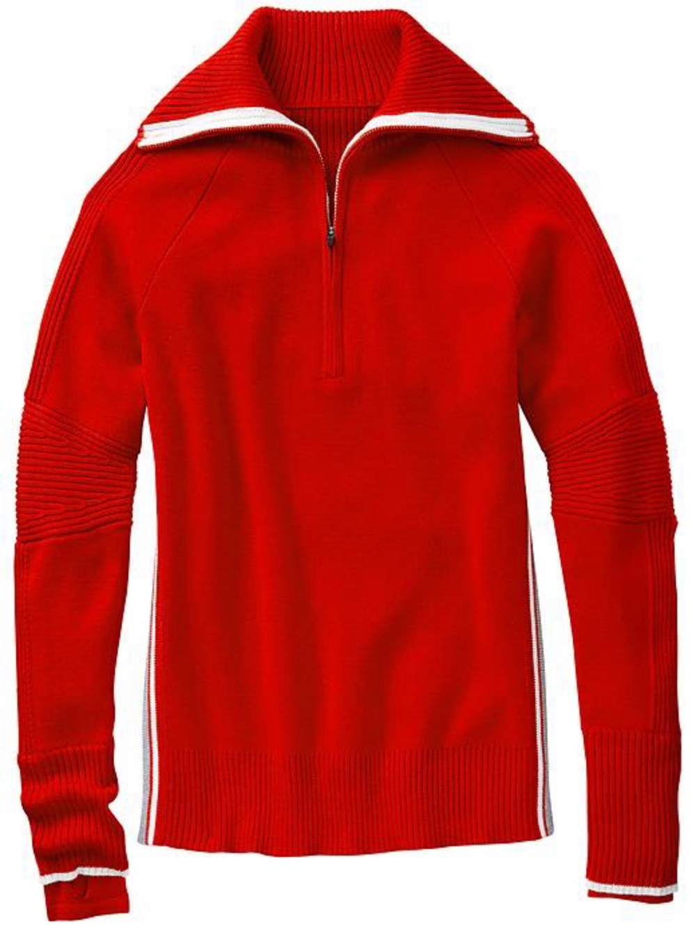 😎 Athleta Merino Wool Skiline 1/2 zip red sweater